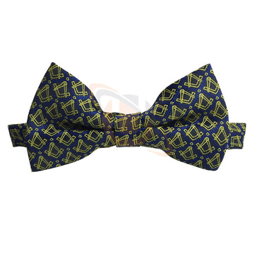 Masonic Bow Tie with Compass and Square Black Unique_Regalia